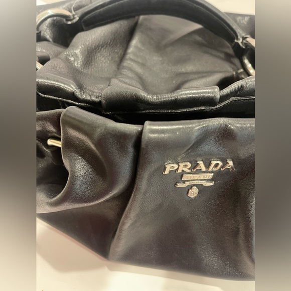 Authentic Prada Black Vintage Leather Hobo - Picture 8 of 16